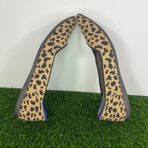Rothy's The Point Leopard Cheetah Animal Print Ballet Flat Shoes Size 7 - Picture 6 of 8